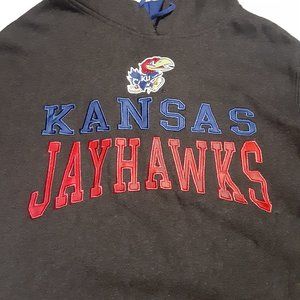 Men's Colosseum Kansas Jayhawks Hooded Pullover Sweatshirt Size M